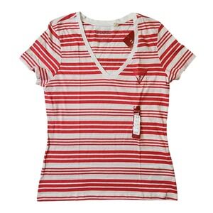 GUESS Los Angeles Women's Short Sleeve T-Shirt Small White,Red NEW